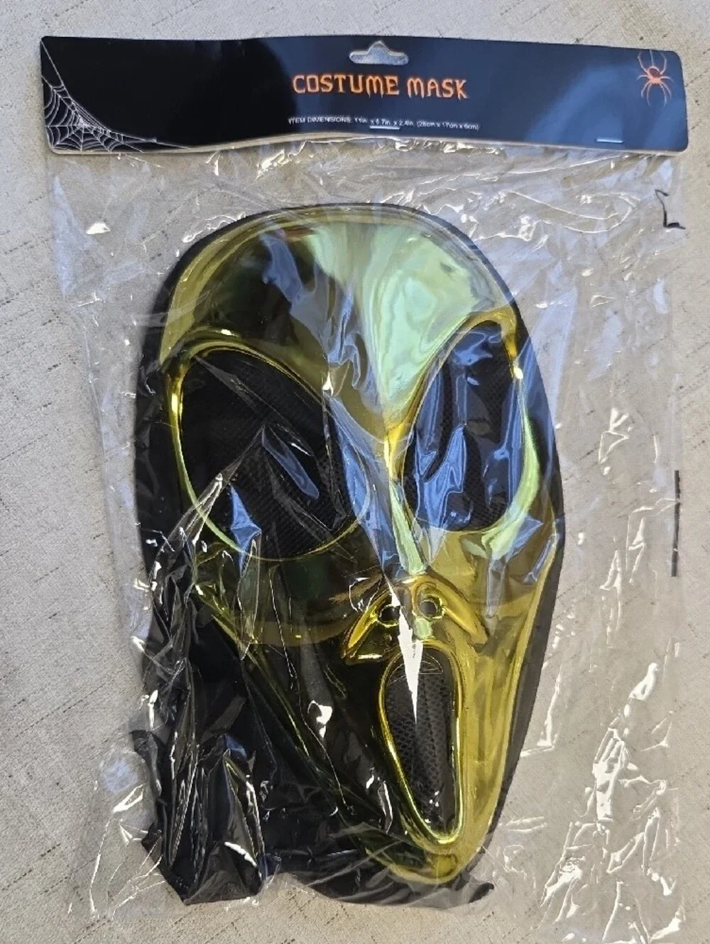 Costume Mask Gold Halloween Face Mask - Unbranded